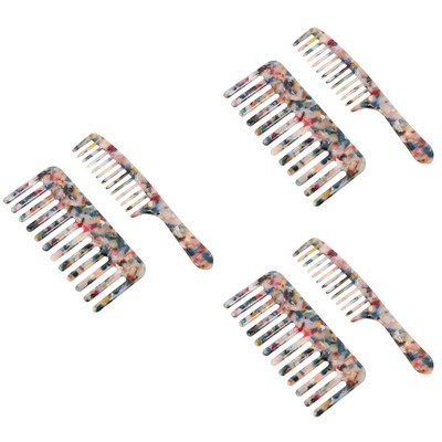 2PCS Acetat Haar Kamm Schildkröte Kamm Acetat Entwirren Kamm Paddle Haar Kamm