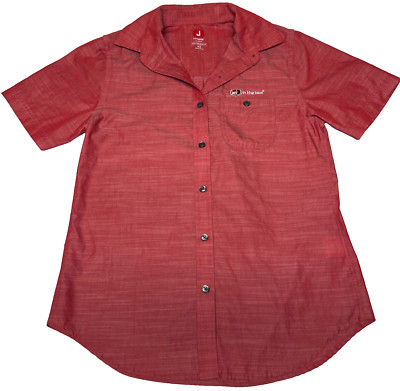 Jack in the Box Red Button Up Collared Uniform UNISEX/MENs SIZE XS Extra-Small