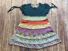 Matilda Jane sz 6 Good Hart Yacht Club Wendy Dress Tiered Fabric B4