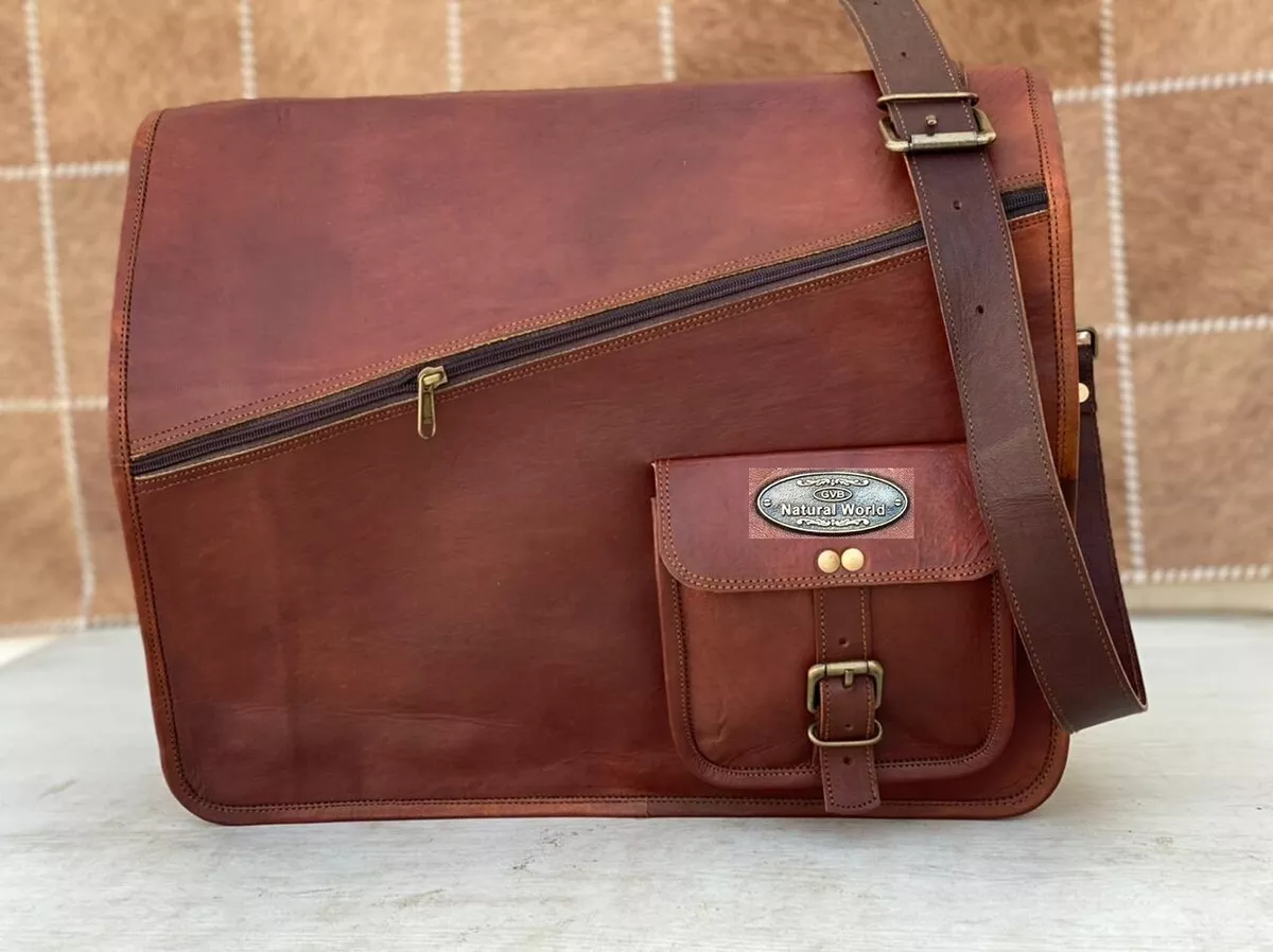 Nuevo Piel Hombre Bandolera Bolso Tipo Malet n para Port til 33cm