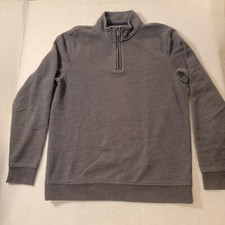 Croft Barrow 1/4 Zip Sweatshirt - Men's Size Small - Extra Soft Fleece - Gray
