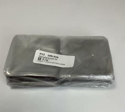 (100) 3.25''x3.25'' FAC #12 Double Pocket Vinyl Coin Flips without Inserts#12Vinyl