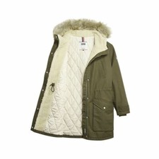 Tommy Hilfiger Tjw Essential Lined Cotton Parka Olive Night New With Tags Size M