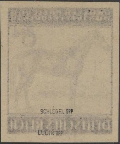 Germany 1943 Race for Grand Prizr 6 +4pf, imperf, mint MNG, verification mark - Picture 2 of 2