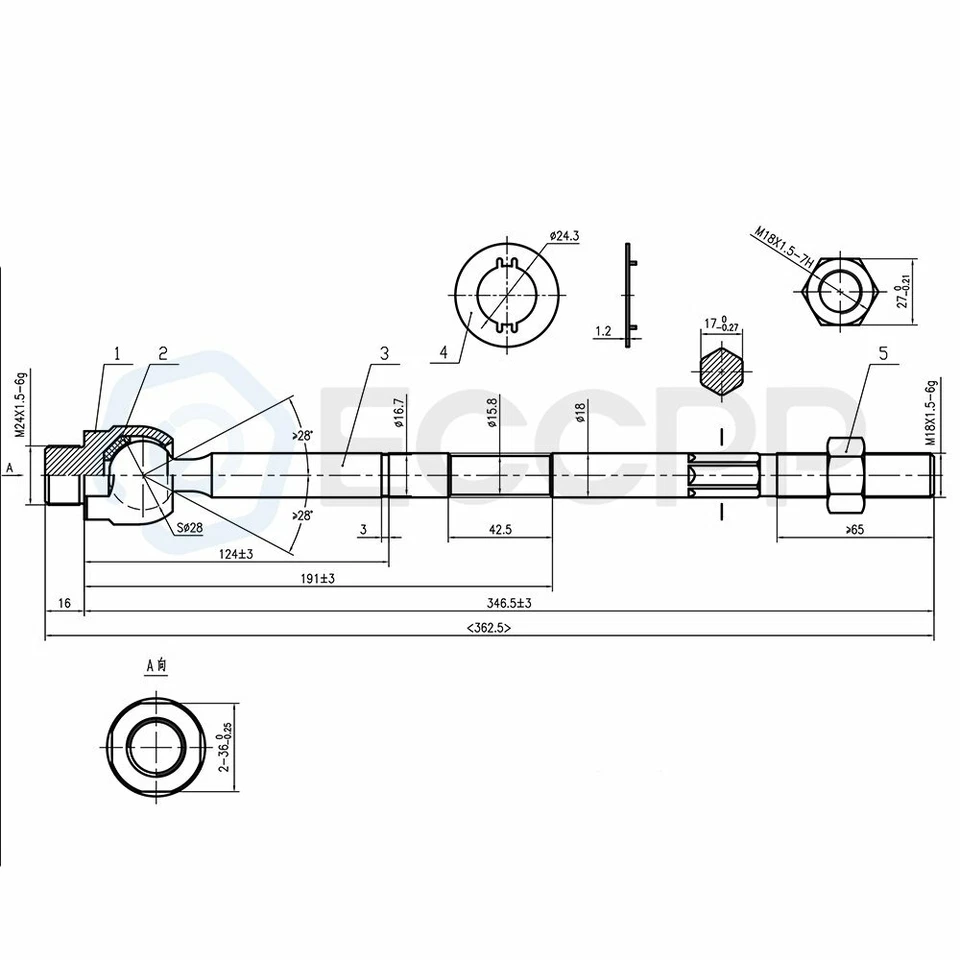 Kit de rótula de brazo de control de suspensión 10x para Dodge Ram 1500 2002-2004 2005 2x2 Foto 4 de 4