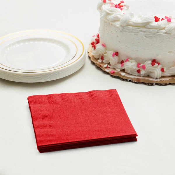 CEG Paper Beverage Napkins, Classic Red (571031B) - Image 2 of 3
