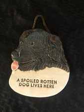 1994 Smokey Mountain Pottery A Spoiled Rotten Dog Lives Here Plaque Wall Decor