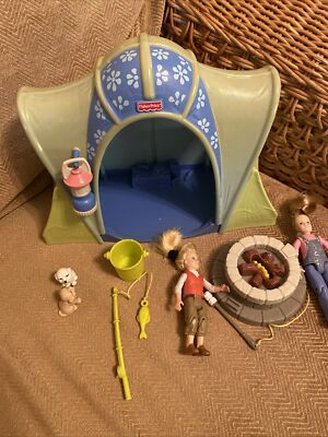 Fisher Price Liebevolles Familienzelt Camping Spielset Vintage