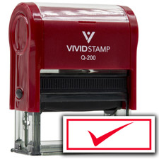 Vivid Stamp Check Self Inking Rubber Stamp