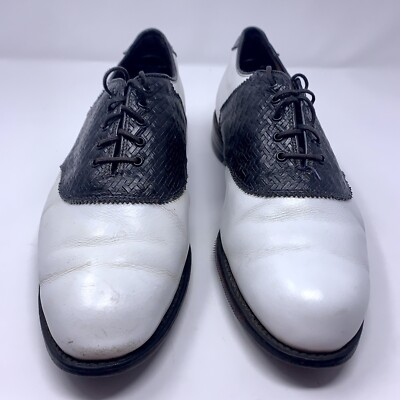 Allen Edmonds Golf Shoes Men's D Redan Black White Honors