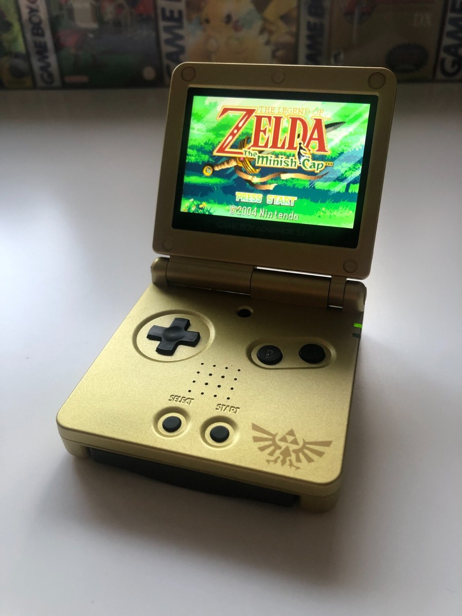 Gameboy Advance GBA SP with Backlit IPS V2 Screen Mod Zelda Shell Retro  Pixel