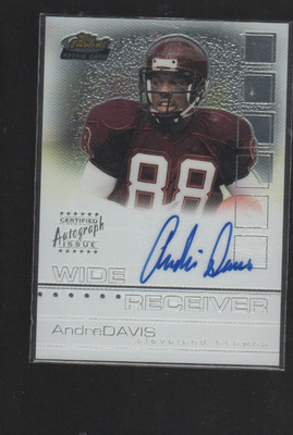 ANDRE DAVIS 2002 FINEST ROOKIE CARD AUTO #    /1200