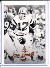 2020 PANINI LUMINANCE VINTAGE PERFORMERS JOE NAMATH ORANGE PARALLEL #/D /100.