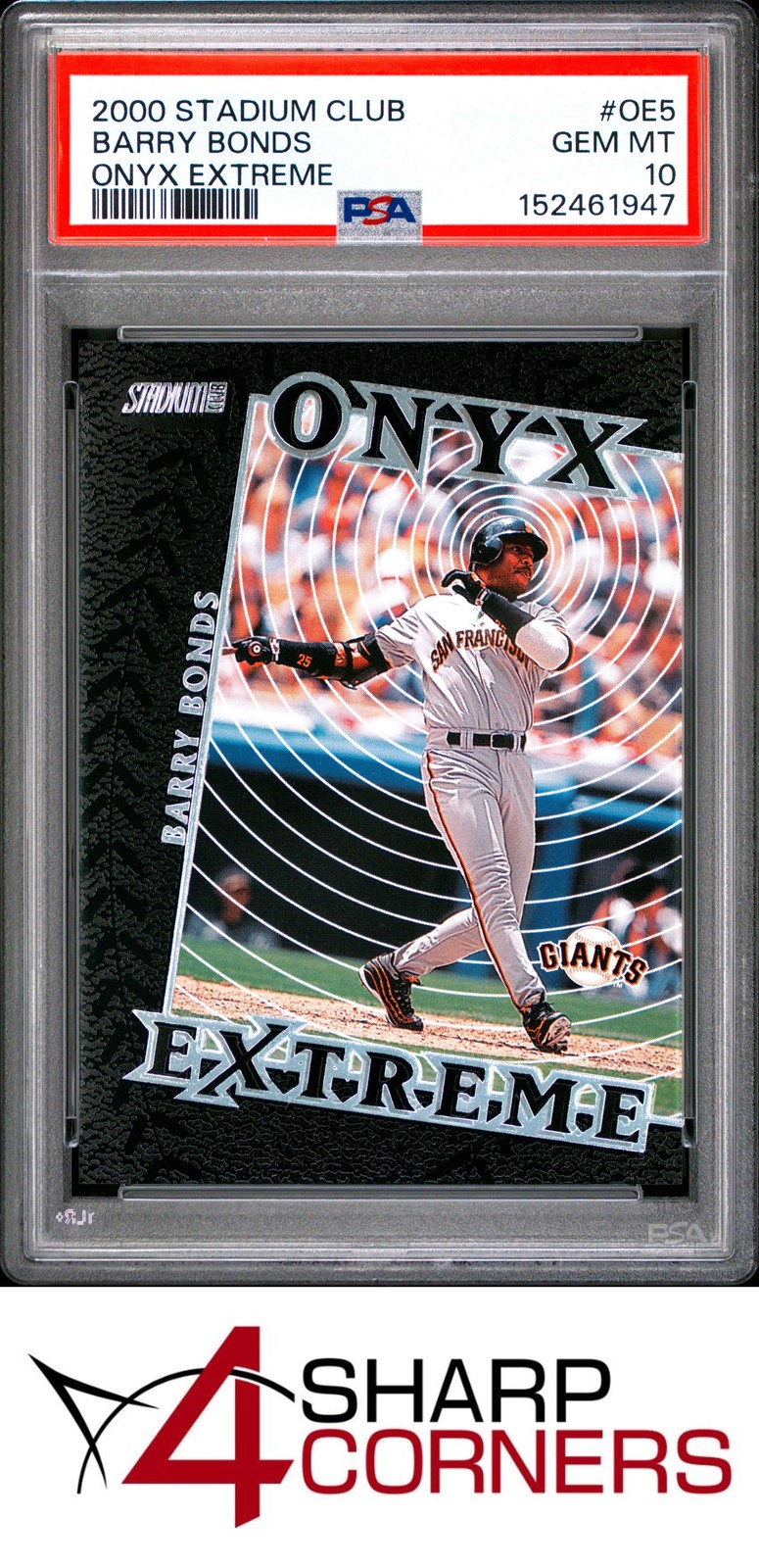2000 STADIUM CLUB ONYX EXTREME #OE5 BARRY BONDS GIANTS PSA 10 view 1