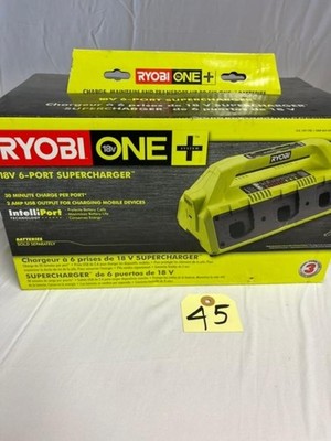 18-Volt 6 Port Dual Chemistry Super Battery Multi Charger with USB Port