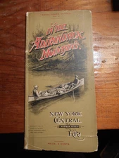 ADIRONDACK RAILROAD BOOK=1900=CAMPS HOTELS BLUE MOUNTAIN RAQUETTE LAKE BIG MOOSE