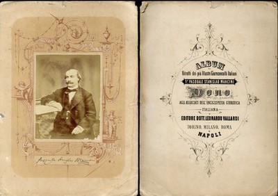 AUTOGRAPH-LAWYER of GARIBALDI-Minister 'PASQUALE STANISLAO MANCINI' 1817/1888