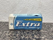 Vintage 2002 Wrigley’s EXTRA Sugarfree Gum Pack candy container PEPPERMINT