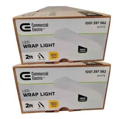 CE 2-Pack 24 in. Integrated LED Wraparound Ceiling Light   1800 Lumens