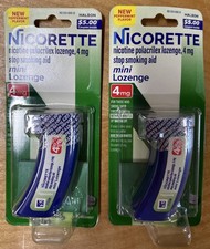 2 PACK Nicorette 4mg Dual Layer Lozenges - Peppermint - 20ct EXP:01/2027