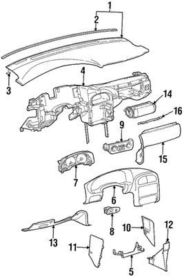 Genuine GM Front Floor Console Extension Assembly 21060540