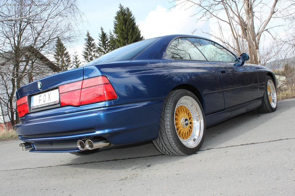 Sistema de escape deportivo Racing Since Catalyst BMW Serie 8 E31 850i 850Ci 220kW Por 2x90mm Foto 3 de 4