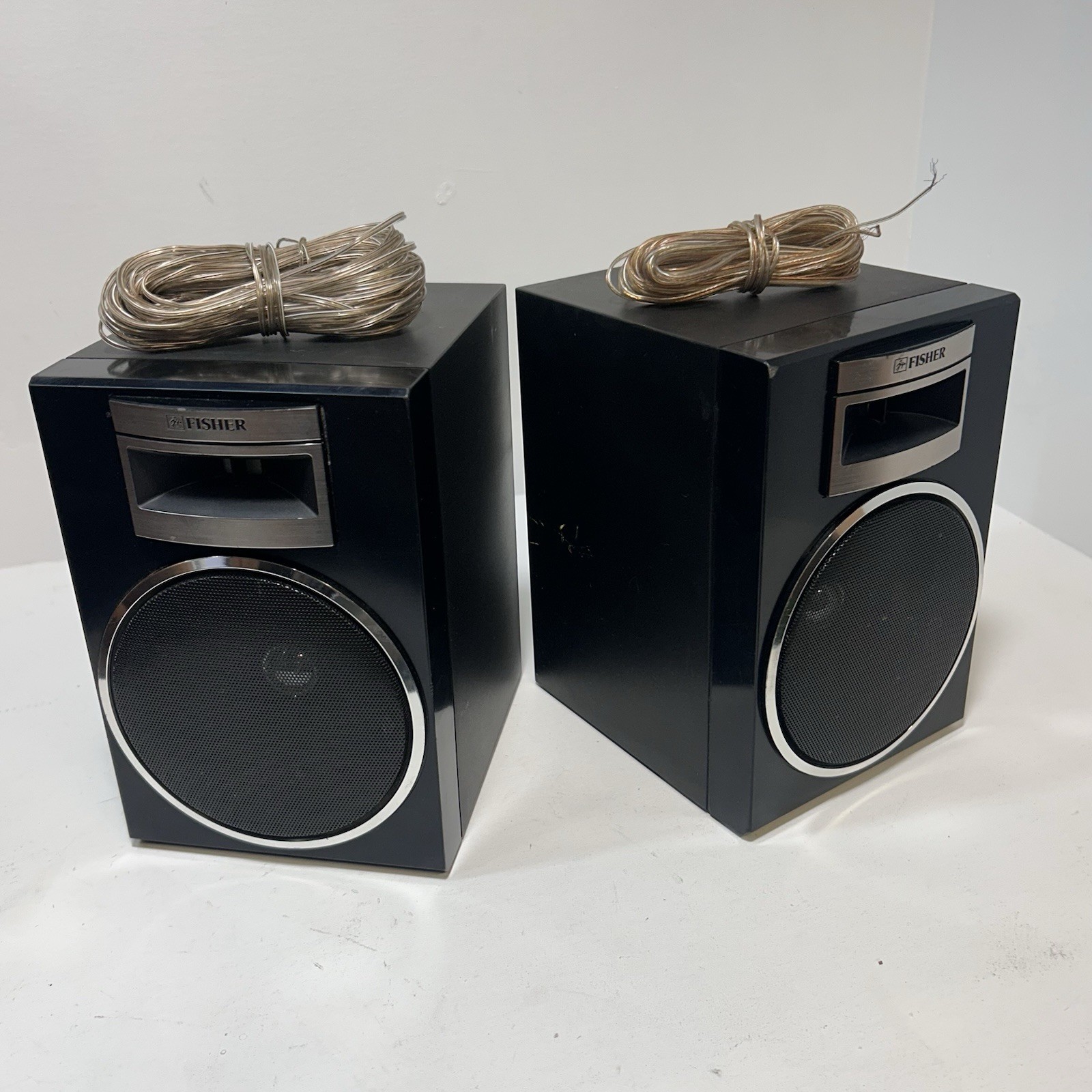Vintage Fisher Pair Of Speakers (PH463) High Fidelity Black Tested