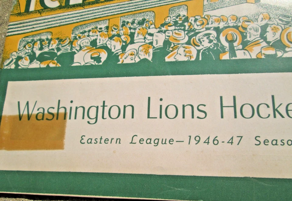 Washington Lions Hockey Club 1946-47 Season Game Program EHL - Image 2 of 4