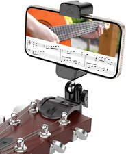 Guitar Head Phone Holder Mount, for Viewing Sheet Music and Recording Videos, 36
