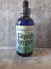 Liquid Oxygen Premium Concentrated Drops Dexterity Health Vegan 4 oz EXP 10/25