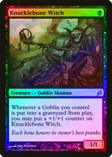 Knucklebone Witch FOIL Lorwyn HEAVILY PLD Black Rare MAGIC MTG CARD ABUGames