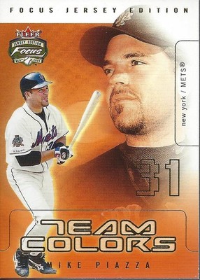 2003 Fleer Focus JE Team Colors #12 Mike Piazza - BB