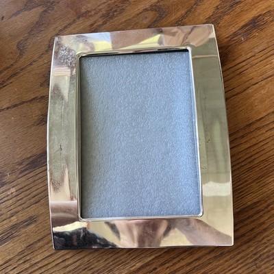  SALE  New Distinctive Curved 5 X 7 Silvertone Picture Frame. Stand or Hang 