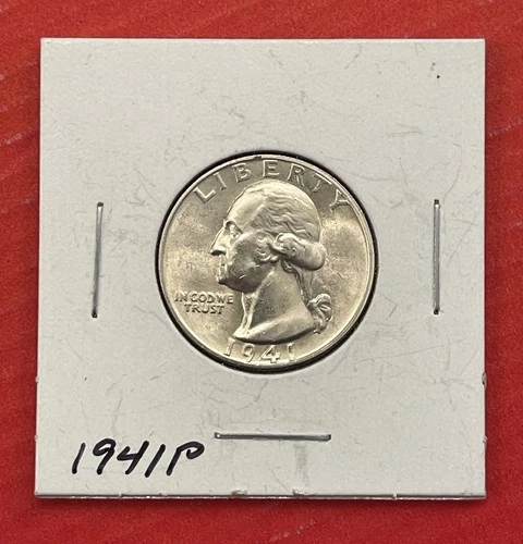 1941 P Washington Silver Quarter, Choice to Gem Uncirculated.