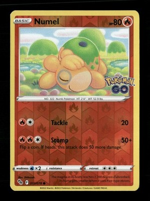 Numel Common Reverse Holo Pokemon GO 013/078 HP Pokémon TCG