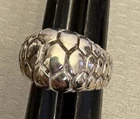 Tiffany & Co 1996 Nature Crocodile Dome Ring 925 Sterling Silver Vintage sz 6.5