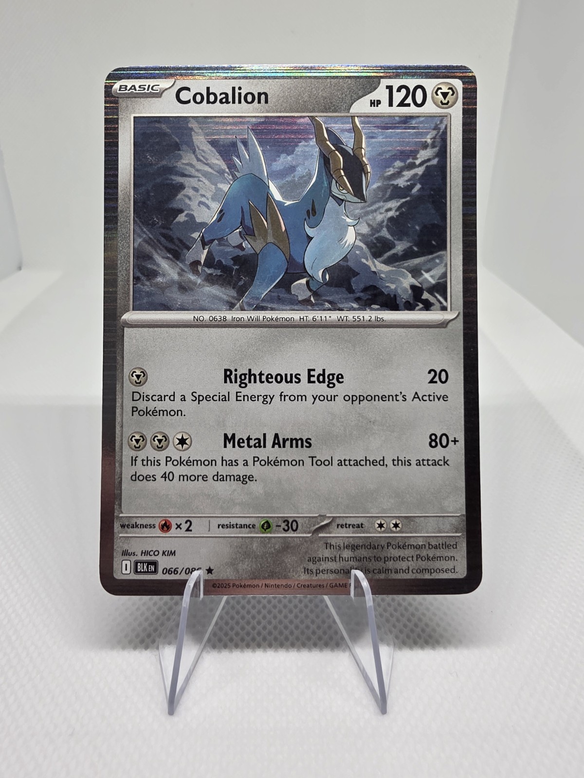 Pokemon TCG Cobalion 66/86 Black Bolt Rare Holo EN NM