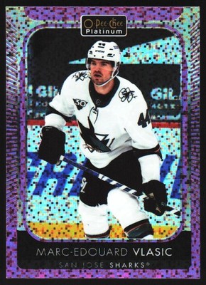 2021-22 O-Pee-Chee Platinum #163 Marc-Edouard Vlasic Violet-Pixels #/299