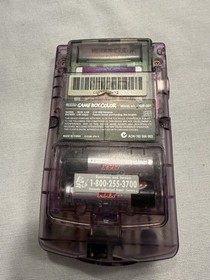 Nintendo Game Boy Color - Atomic Purple Tested Working With 1 Game