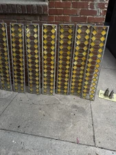 Vintage  Stained Glass Panels 43”