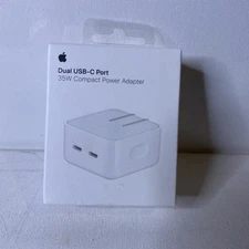 Genuine Apple 35W Dual USB-C Port Compact Power Adapter Brand New