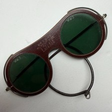 Vintage Willson Steampunk Style Flat Goggles Safety Welding Sunglasses 'WW3'
