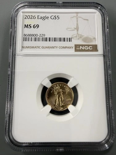 2026 Gold Eagle $5 NGC MS 69 Gold Coin 1/10 Oz