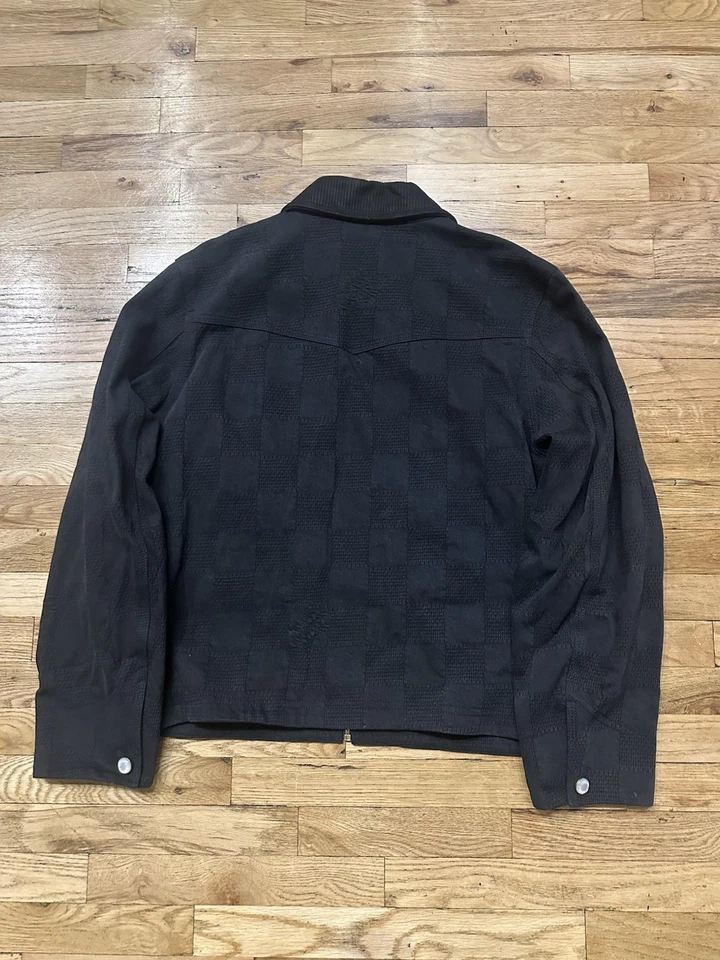 Jaqueta jeans xadrez turquesa amostra Louis Vuitton - Imagem 2 de 4