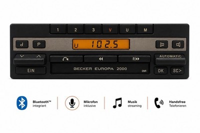 Becker Europa 2000 BE1100 BLUETOOTH Radio Mercedes Porsche R129 W123 W124 SL 911