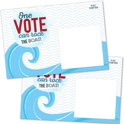 Bulk Voter Postcards 4x6 Patriotic Red White Blue Blank Back 100 Pack