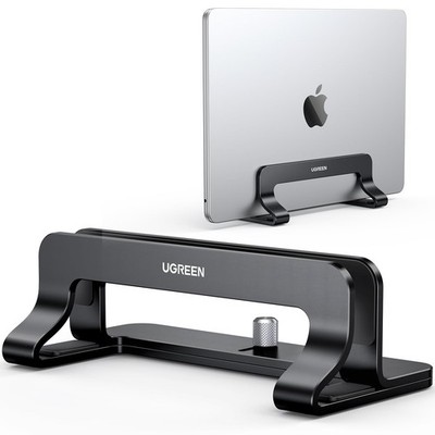 UGREEN Vertikaler Laptop Ständer für Schreibtisch Verstellbar Halter Dock Schwarz