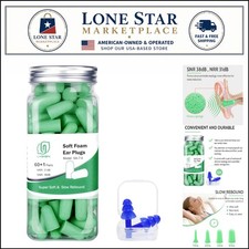 60 Pairs Foam Earplugs with SNR 38dB - Ultimate Comfort for Sleep Travel