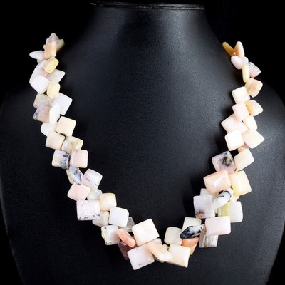 Pink Australian Opal 581.00 Cts Best Beaded Unique Design Necklace RK 01 E814