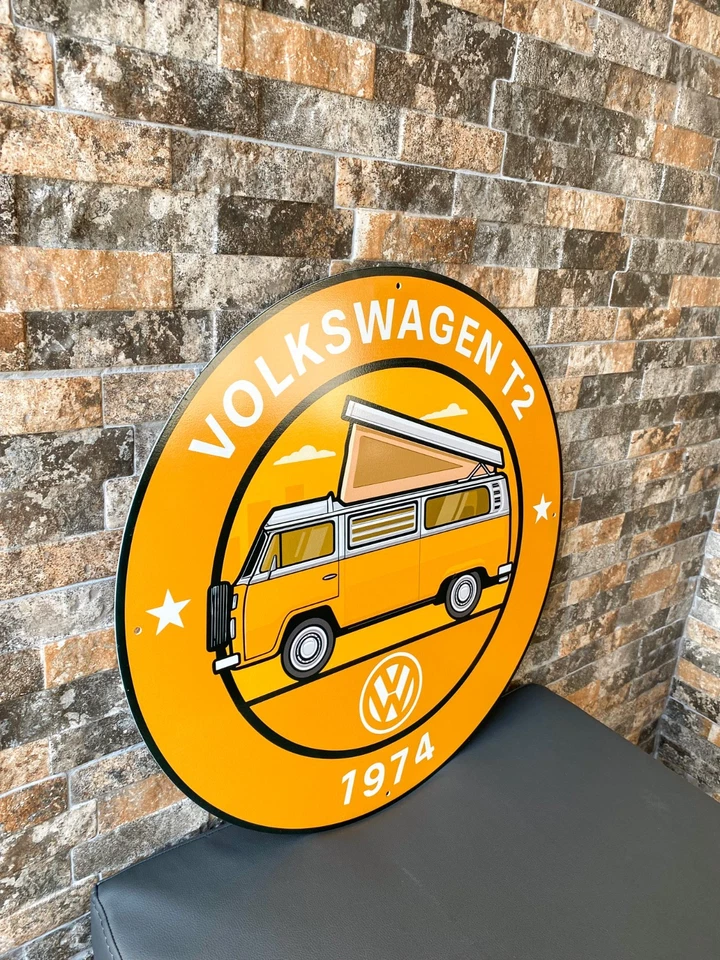 Volkswagen T2 1974 cámper edición Westfalia letrero de metal pesado XL - 19,7" (50 cm) Foto 3 de 4